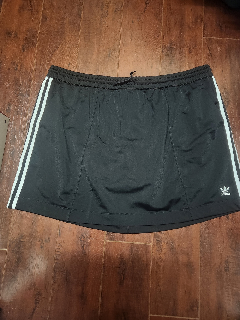 Adidas Black Athletic Skirt with White Stripe
